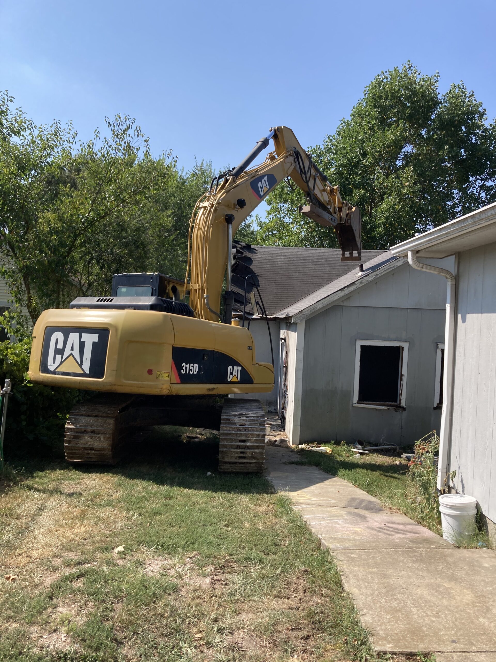 demolition on a house 